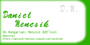 daniel mencsik business card